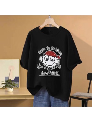 Tarz Sokak Komik Doğan Olmak Vahşi New York Grafik Baskı T Shirt Erkek Kadın Rahat Tee Boy Pamuk