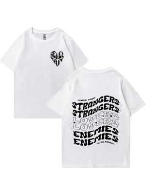 Tarz Sokak Renee Rapp Yabancılarla Severler Için Düşmanlar Baskı T Shirt Erkek Kadın Vintage Giyim Boy K