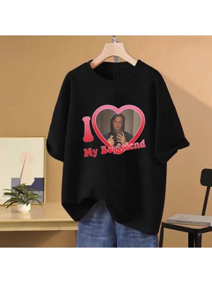 Tarz Sokak Sıcak Satış Ben Aşk Benim Erkek Arkadaşı Kiti Connor T Shirt Erkek Kadın Moda Gotik Üstl