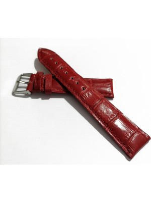 Fado Fado&her Saate Uyumlu Hakiki  Dana  Derisi  Saat Kordonu 20   mm ( 126 ) Kırmızı