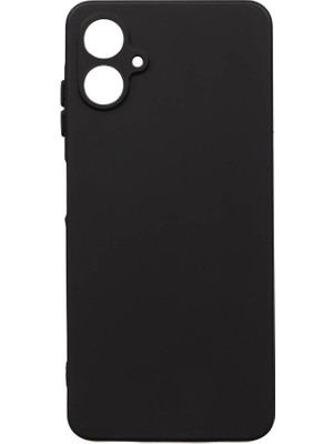 Noktaks - ZORE Galaxy A06 - Kılıf Mat Soft Esnek Biye Silikon - Siyah - T33898