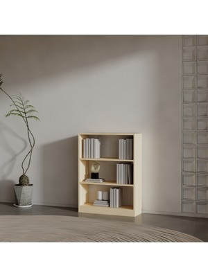 Lucca Suntalam Kitaplık ( 106 x 80 x 28 ) Krem ( Mat )