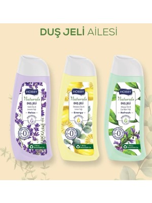 Hobby Naturals Duş Jeli Ailesi Kekik Özü,okaliptüs Özü,adaçayı Özü 500 ml x 3