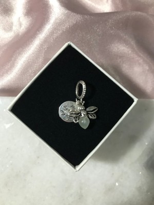 Cheberry Pandora Charm Karanlıkta Parlayan Ateş Böceği Charm Çelik Kaplama