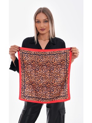 Axesoire 15310 Leopar Desenli Kahverengi Bandana Fular