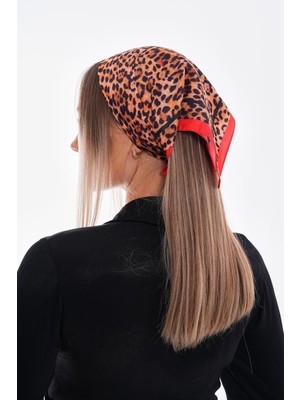 Axesoire 15310 Leopar Desenli Kahverengi Bandana Fular