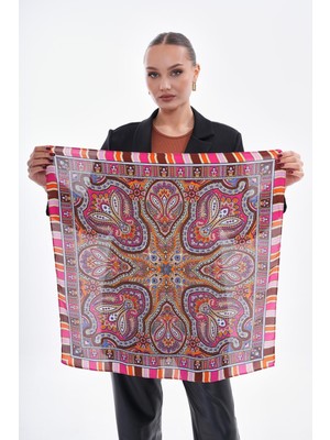 Axesoire 15270 Patchwork Desenli Bej Bandana Fular