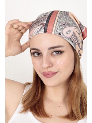 Axesoire 15052 Etnik Desenli Somon Bandana Fular