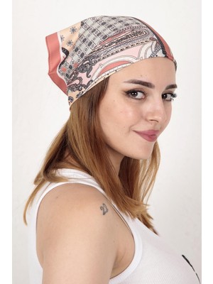 Axesoire 15052 Etnik Desenli Somon Bandana Fular