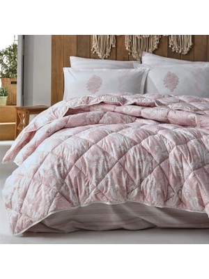 Clasy %100 Pamuk Ranforce Tek Kişilik Yorgan Fiorita V1 Pembe