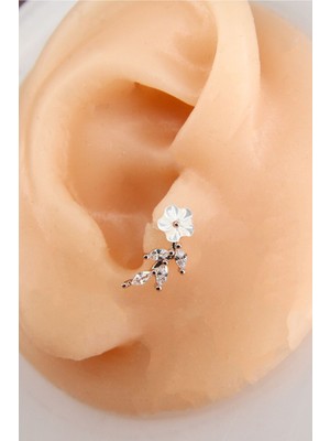 Dam Rose  8 mm Piercing Tragus Helix Kıkırdak