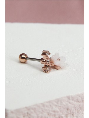 Dam Rose 8 mm Piercing Tragus Helix Kıkırdak