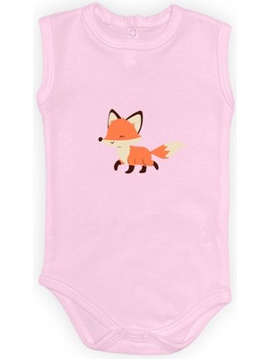 Mnk Baby & Kids Tilki Baskılı Bebek Body Zıbın Çıtçıtlı Badi