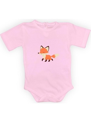 Mnk Baby & Kids Tilki Baskılı Bebek Body Zıbın Çıtçıtlı Badi