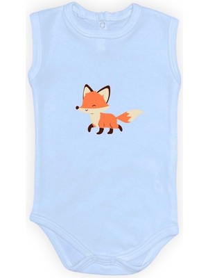 Mnk Baby & Kids Tilki Baskılı Bebek Body Zıbın Çıtçıtlı Badi