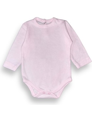 Mnk Baby & Kids Uzun Kollu Bebek Zıbın Badi %100 Pamuk Kız Çocuklar İçin Pembe