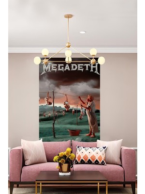 Vendini Kumaş , Megadeth Duvar Örtüsü Duvar Halısı Wall Tapestry