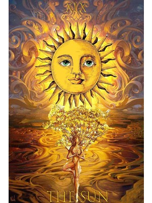 Vendini The Sun, Tarot Kartı Duvar Örtüsü Duvar Halısı Wall Tapestry