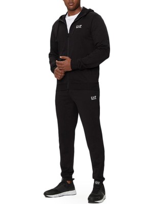 Ea7 Kapüşon Yaka Siyah Erkek Sweatshırt 8NPM33PJVRZ