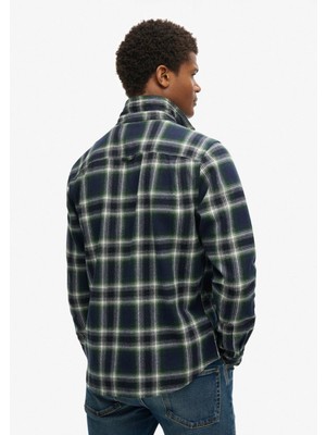 Superdry Normal Siyah Erkek Gömlek M4010651AB4L_VINTAGE Check Overshır