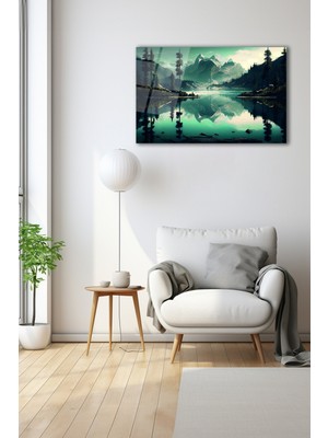 Dekoratif Duvar Tablosu Temperli Cam Tablo 110 x 70 cm