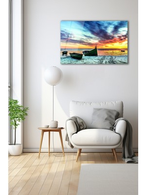 Dekoratif Duvar Tablosu Temperli Cam Tablo 72 x 46 cm