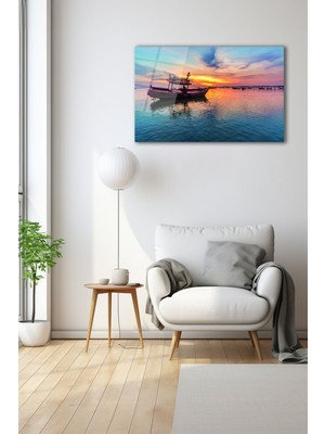 Dekoratif Duvar Tablosu Temperli Cam Tablo 72 x 46 cm