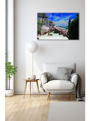 Dekoratif Duvar Tablosu Temperli Cam Tablo 72 x 46 cm