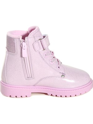 KU&PA SHOES Çocuk Ayakkabı Simli Pembe  Bot