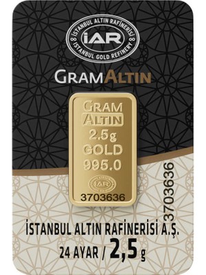 İAR 24 Ayar 2.5 Gram Külçe Altın