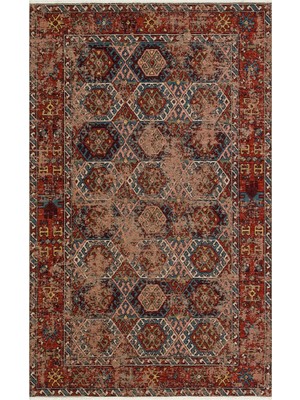 Eko Halı Eko Anadolu Antik Desenli Yıkanabilir Kaymaz Tabanlı Etnik Kilim AND03