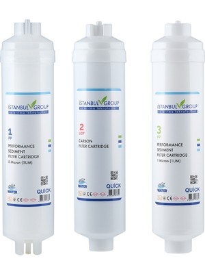 İstanbul Group Reverse Osmosis Inline Çubuklu 3 Lü Ön Filtre Seti