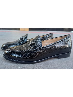 Bags Shoes Nish N2020-12 Kadın Hakiki Açma Deri Loafer Ayakkabı