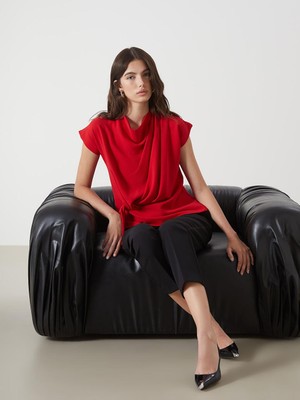 LC Waikiki Classic Dik Yaka Kadın Bluz