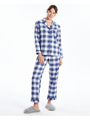 Lcw Dream Gömlek Yaka Ekose Kadın Pijama Takımı
