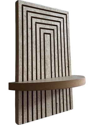 Kalya Concept Traverten Mdf Dekoratif Duvar Rafı 33 x 20 cm