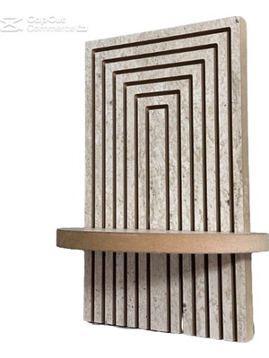 Kalya Concept Traverten Mdf Dekoratif Duvar Rafı 33 x 20 cm