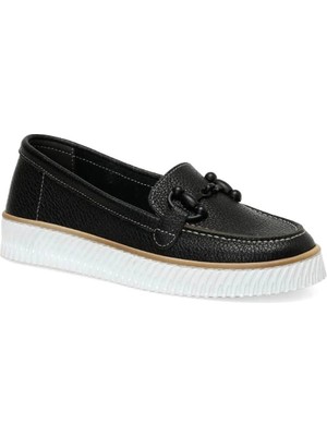 Bags Shoes Polaris 105014 Kadın Hakiki Deri Günlük Loafer Ayakkabı