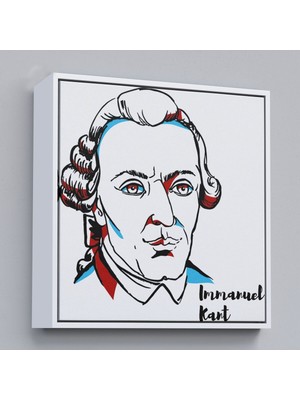 Çerçeveli Immanuel Kant Dekoratif Kanvas TABLO-5820