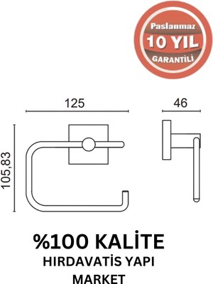 Çelik Banyo Paslanmaz Pirinç Vizyon Açık Kağıtlık Mat Siyah