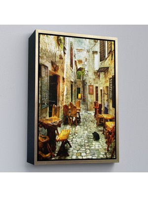 Çerçeveli Güzel Sokak Tablosu - Beautiful STREET-6406