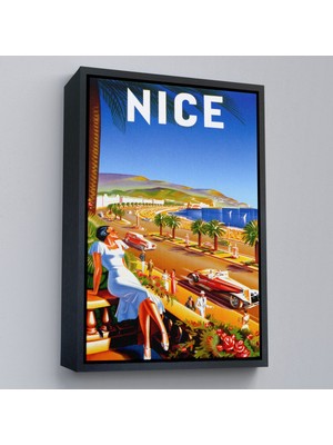 Çerçeveli Nice Sahil Yolu Duvar TABLOSU-6440