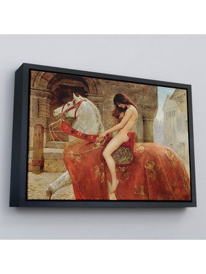 Çerçeveli Lady Godiva'in John Collier Duvar TABLOSU-6647
