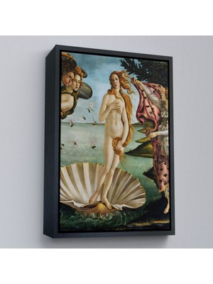 Çerçeveli Sandro Botticelli, Venüs'ün Doğuşu Tablosu - The Birth Of VENUS-8109