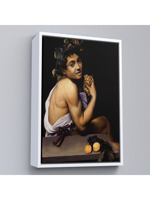 Çerçeveli Genç Hasta Bacchus - Caravaggio TABLO-7665