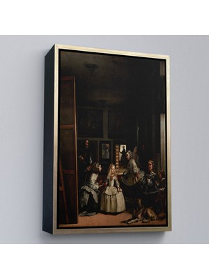 Çerçeveli Diego Velázquez - Nedimeler Tablosu - Las MENINAS-7349