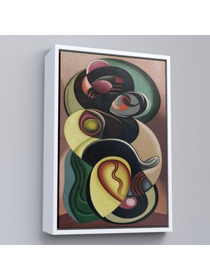 Çerçeveli Auguste Herbin - Kompozisyon Hareketi TABLOSU-8099
