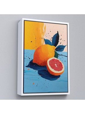 Çerçeveli Masa Üstündeki Limon TABLO-7616