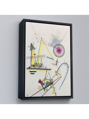 Çerçeveli Wassily Kandinsky - Hassas Ruh TABLOSU-7499
