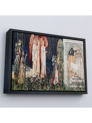 Çerçeveli William Morris Kutsal Kase TABLOSU-7033